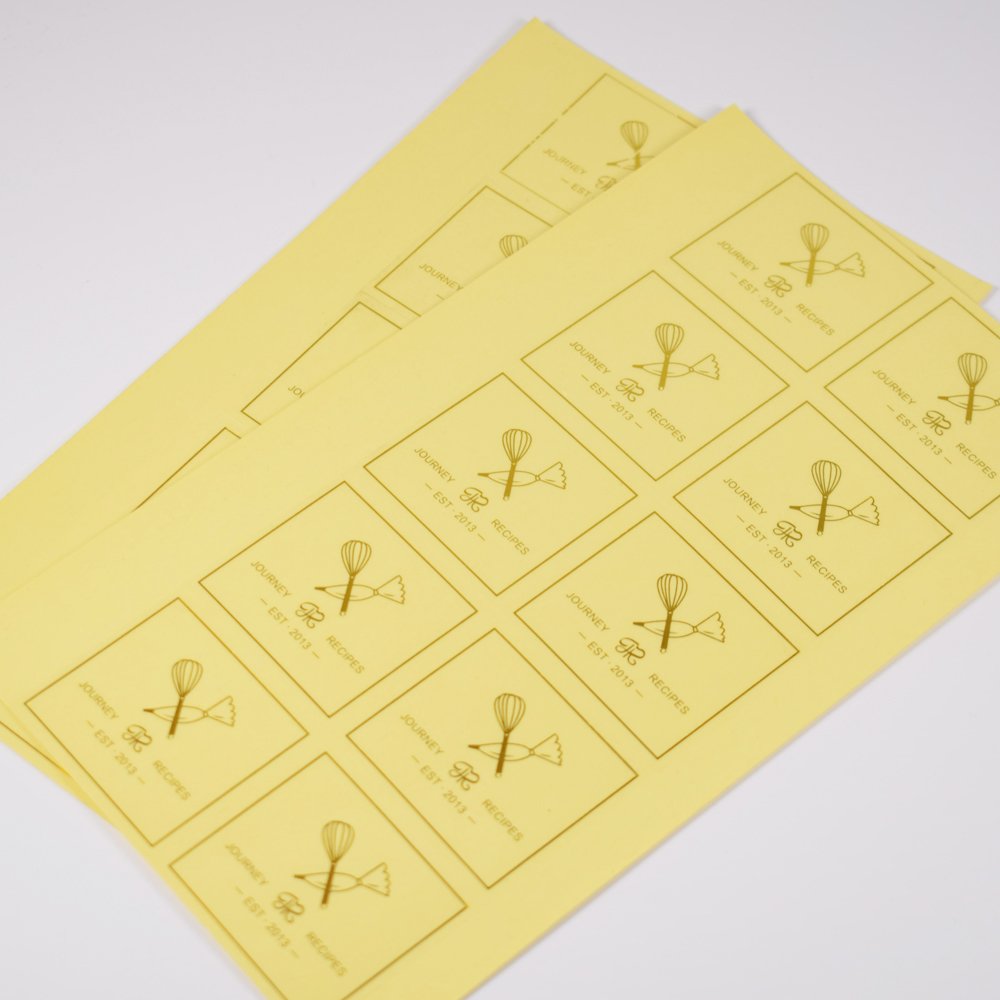 Factory Custom Bottle flat sheet vinyl labels adhesive printing PVC paper sticker