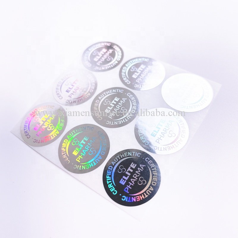 Strong adhesive custom logo seal sticker small security hologram seal for box