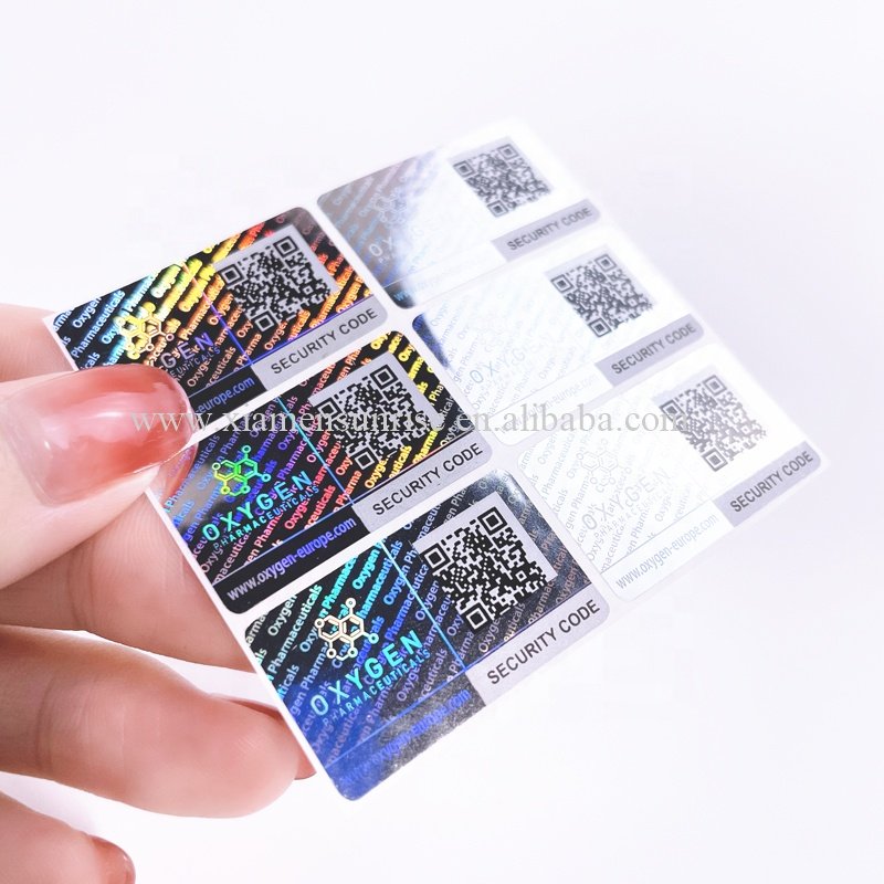 Strong adhesive custom logo seal sticker small security hologram seal for box