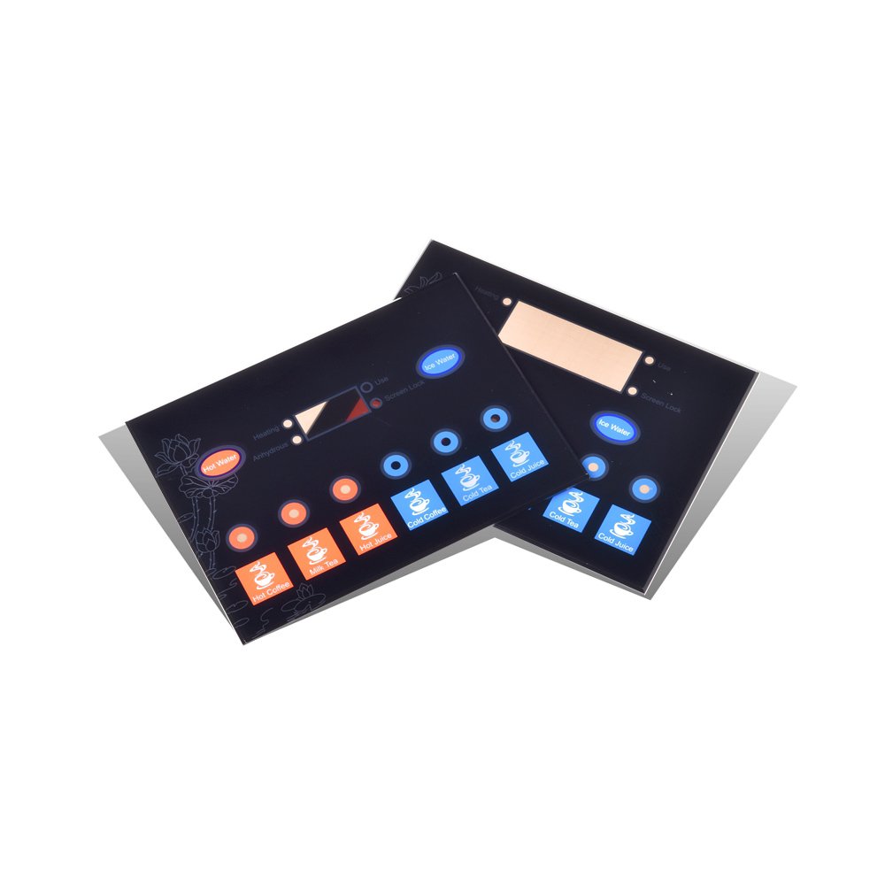 LED Window Sticker Printed Membrane Keypad Front Panel Graphic Overlay