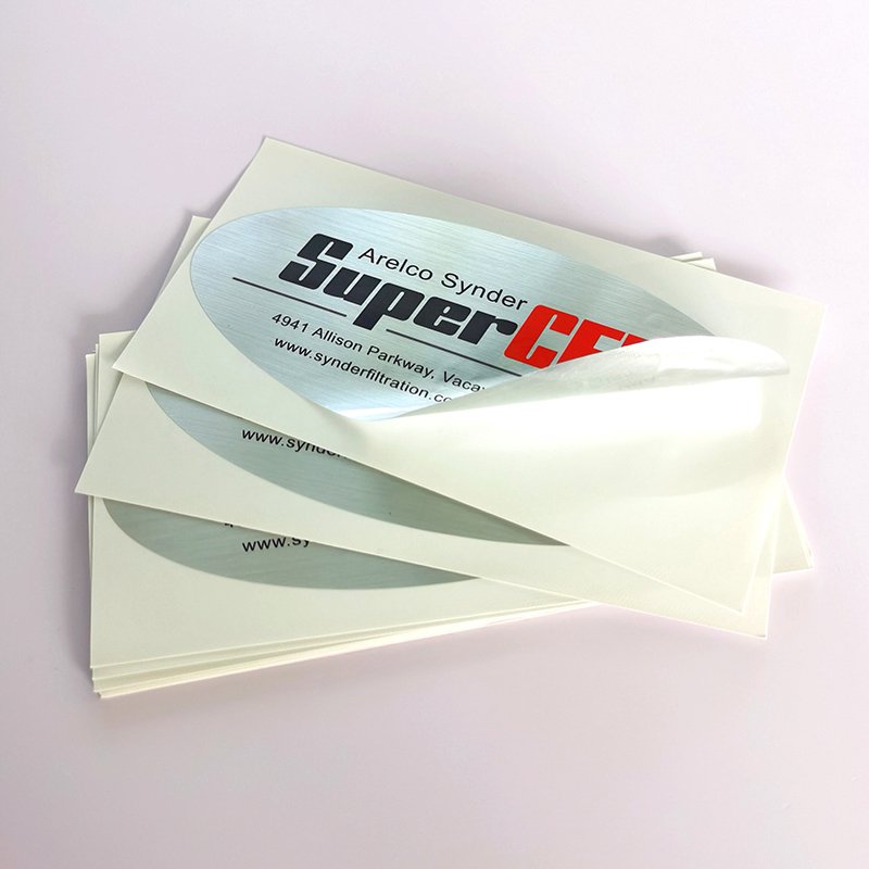 Hot sale foil logo sticker roll self adhesive aluminium foil sticker