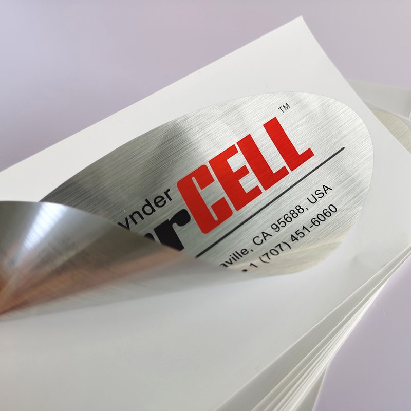 Hot sale foil logo sticker roll self adhesive aluminium foil sticker
