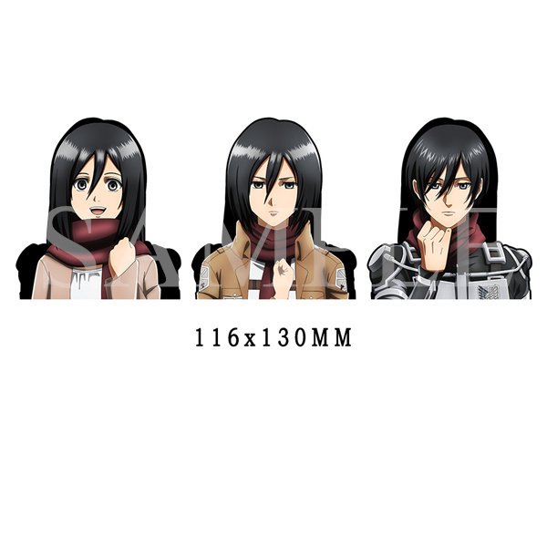Cartoon Waterproof 3D motion decals Stickers Attack on Titan Cat 3D Car Waterproof Manga Decor for Laptop Room Funny Sticker