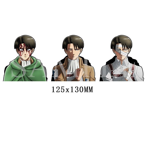 Cartoon Waterproof 3D motion decals Stickers Attack on Titan Cat 3D Car Waterproof Manga Decor for Laptop Room Funny Sticker