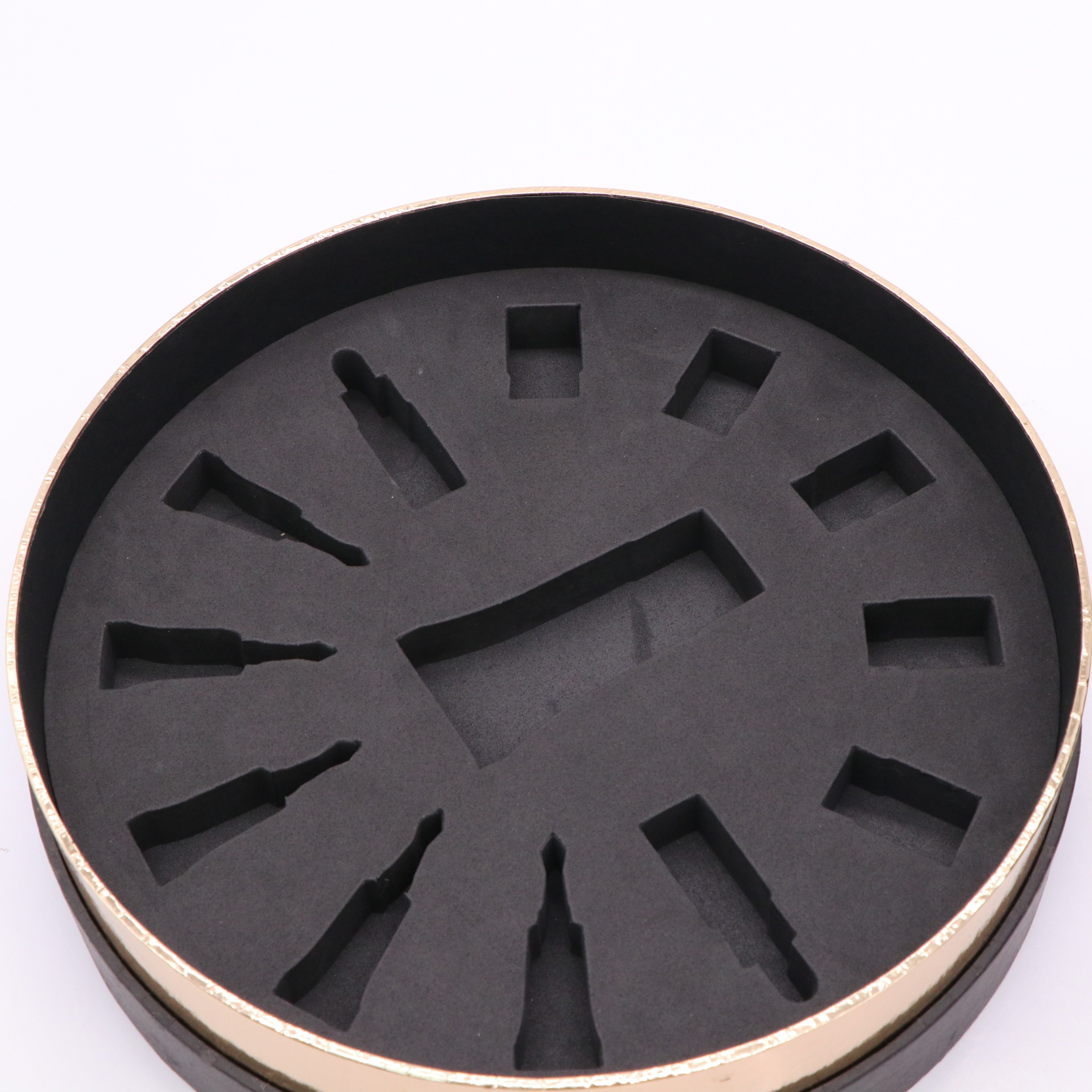 Custom Eco Friendly Round Mini Paper Cardboard Cylinder Box Small Size Bracelet/Ring/Earring Black Gift Paper Tube Box