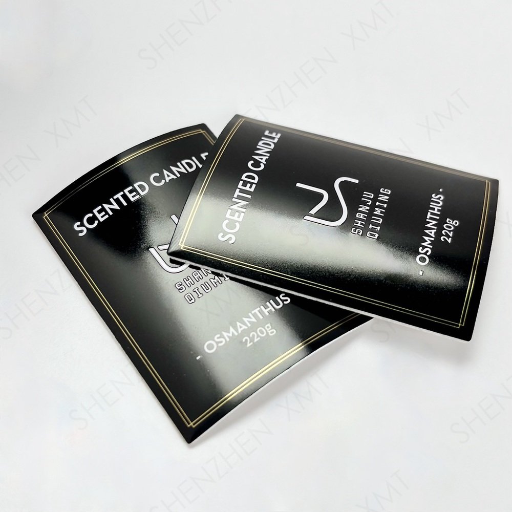Professional Design Fashion High Quality Perfume Bottle Gold And Silver Embossed Metal Aluminum Label Tag