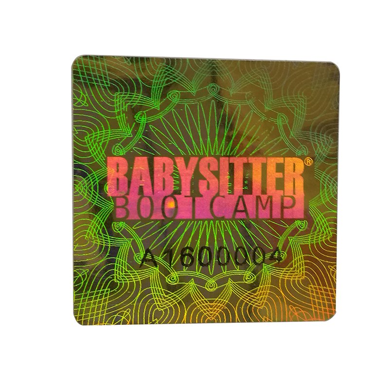 Custom double channel security label multi angels hologram sticker