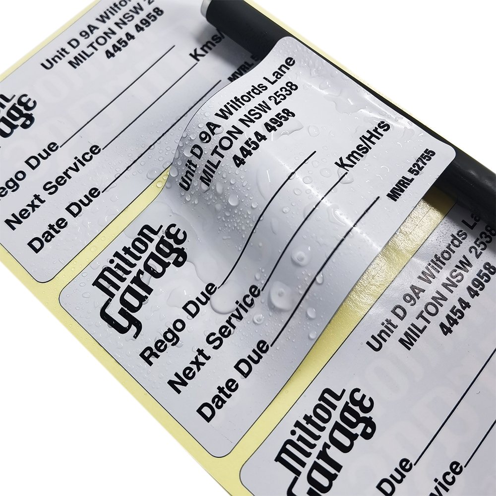 Custom Car Window Service Contact Number Warranty Adhesive Roll Stickers Waterproof UV Resistant Double-sided Printing Label