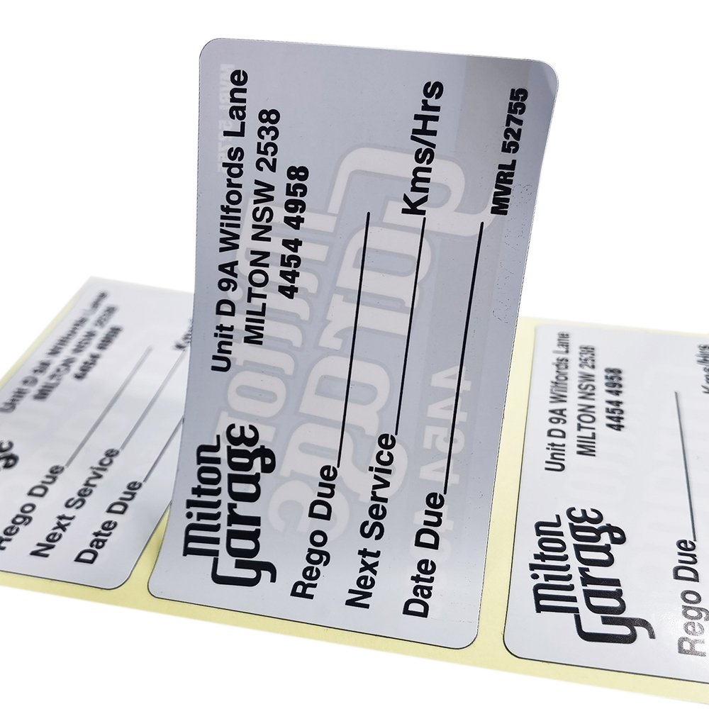 Custom Car Window Service Contact Number Warranty Adhesive Roll Stickers Waterproof UV Resistant Double-sided Printing Label