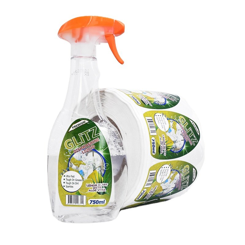 Custom sticker printing label for household daily chemical product bottle label sticker