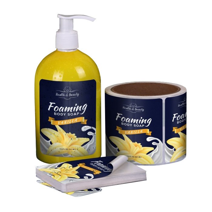 Custom sticker printing label for household daily chemical product bottle label sticker