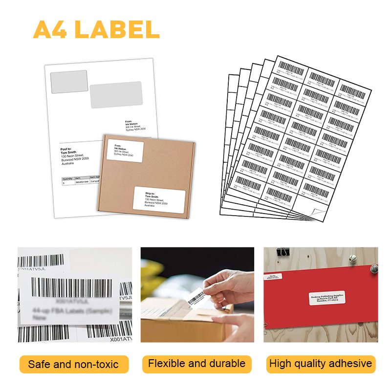 Blank Self Adhesive Pp Synthetic Paper A4 A3 Size Shipping Sticker, A4 Glossy Thermal Label Sticker Paper
