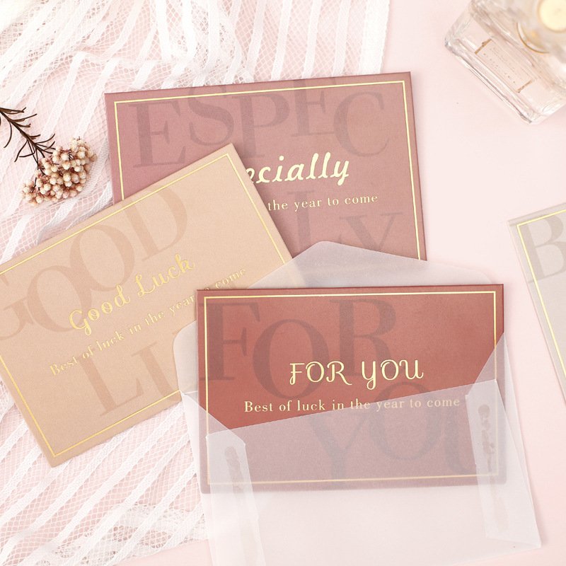 Custom Luxury Black Gold Foil Thank You Card with Envelope and Stickers Greeting Card Thank You Card for Business Wedding