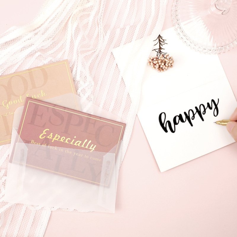 Custom Luxury Black Gold Foil Thank You Card with Envelope and Stickers Greeting Card Thank You Card for Business Wedding