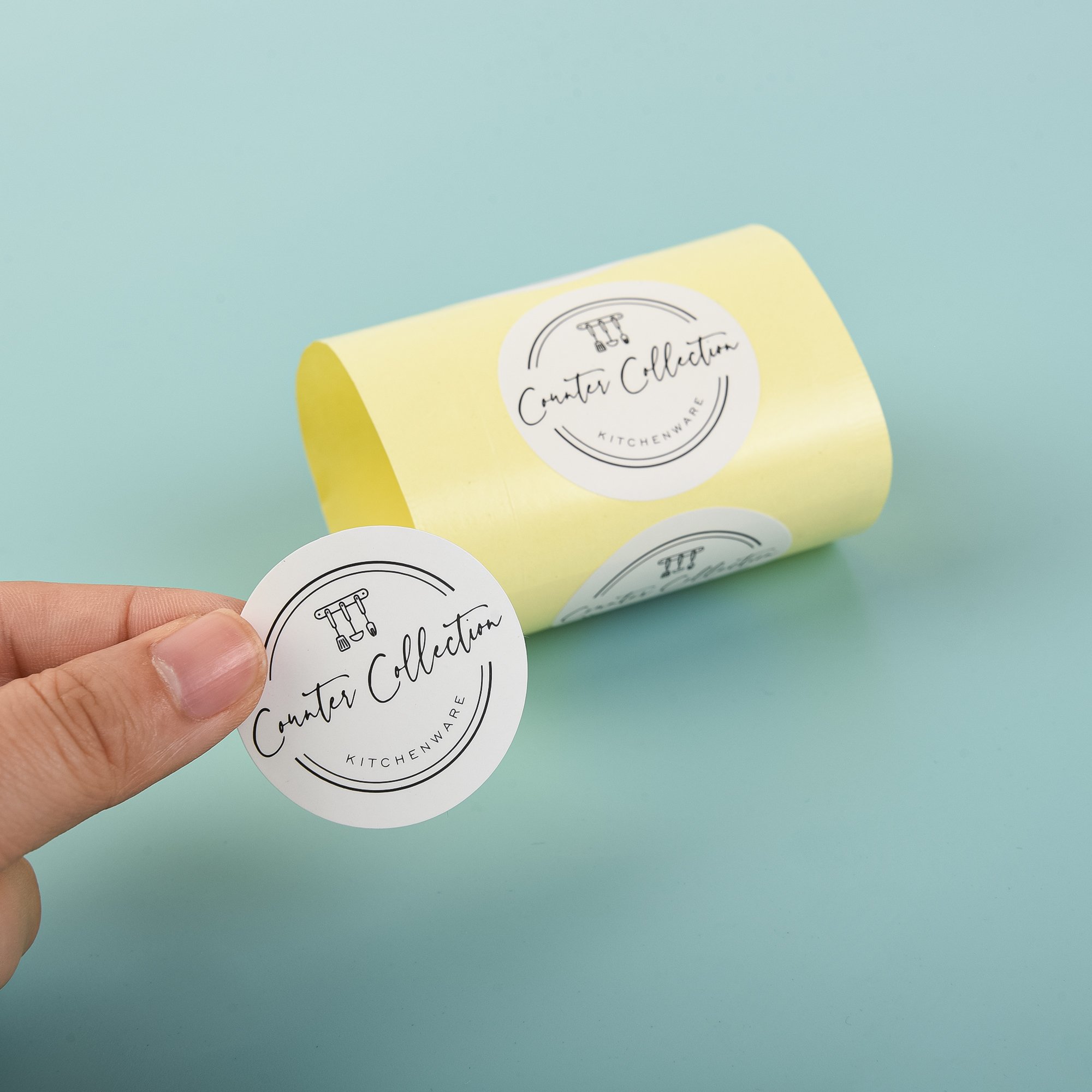 Custom Wholesale Thank You Self-Adhesive Stickers Synthetic Paper Label Stickers For Packaging