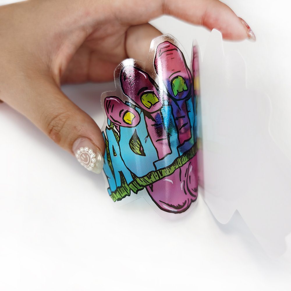 Custom Outdoor Waterproof PVC Die Cut Sticker Logo Label Square Packaging Stickers