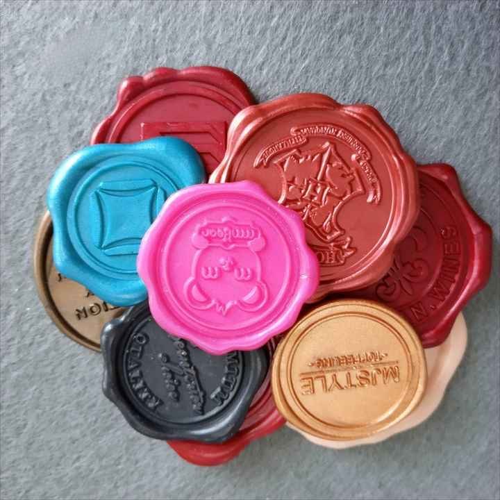 100moq custom wax seal stickers for letter envelope seals stamps