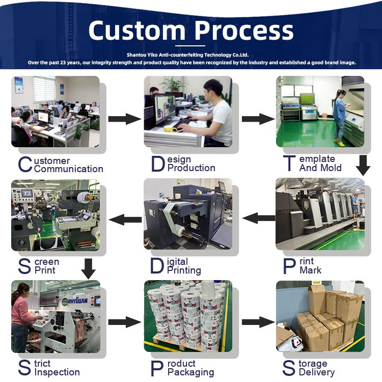 Uv Invisible Printing Security Label For Pumps Machine Custom Security Paper Sales Sticker Printing Factory Supplier
