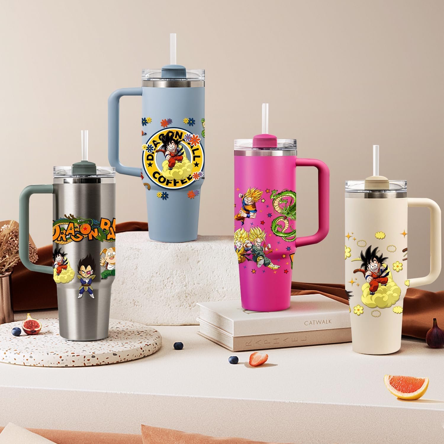 Dragon Ball UV DTF Cup Wrap for 16oz Cup Cute Cartoon Wukong Transfer Sticker for Cup Tumbler Waterproof Decal for Glass Bottle