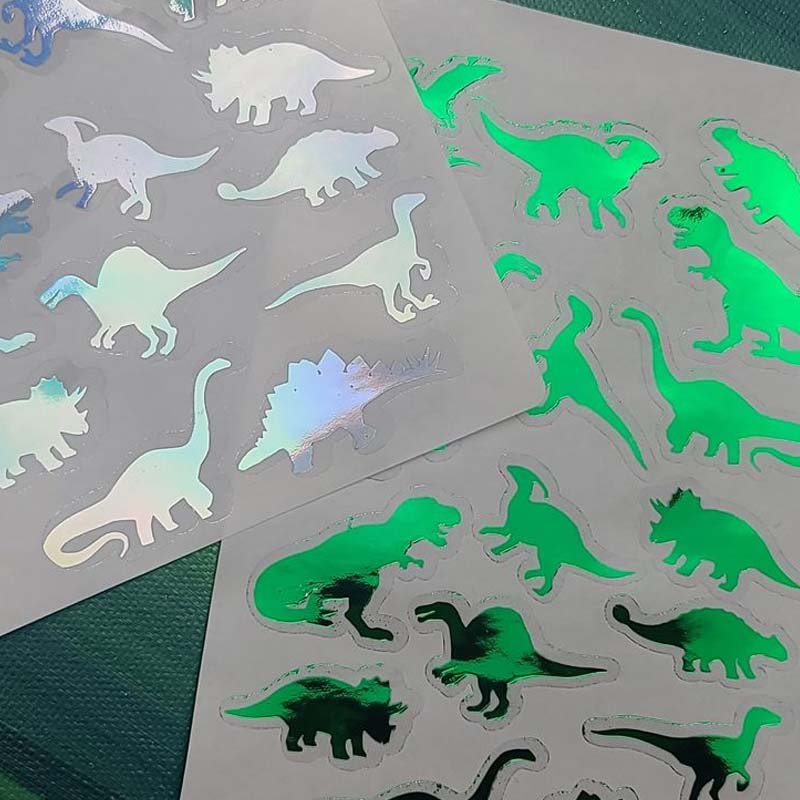 factory price wholesale custom dinosaur stickers sheet UV vinyl waterproof with your own design