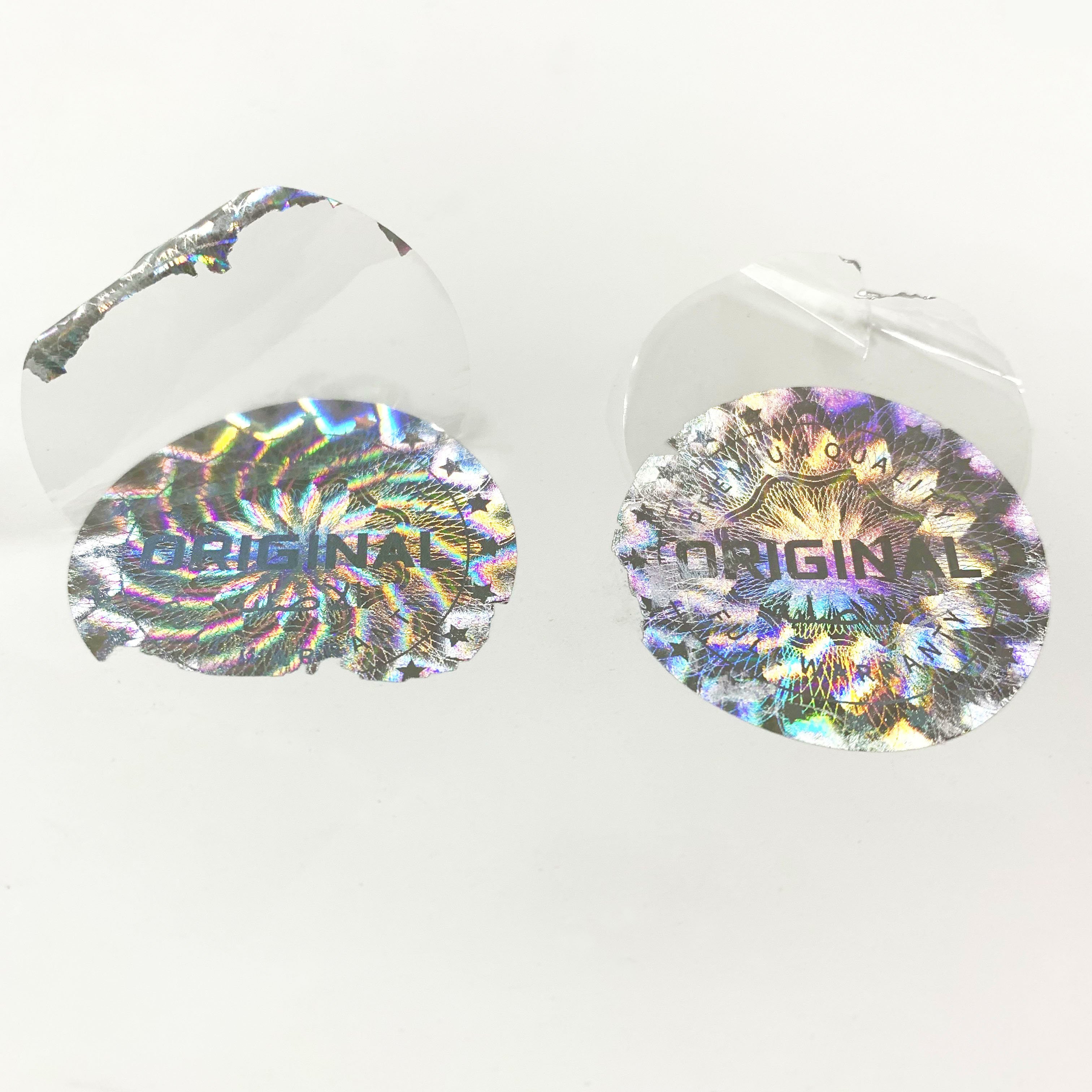 3D hologram sticker custom logo, Holographic anti-counterfeiting sticker custom, one time use label stickers