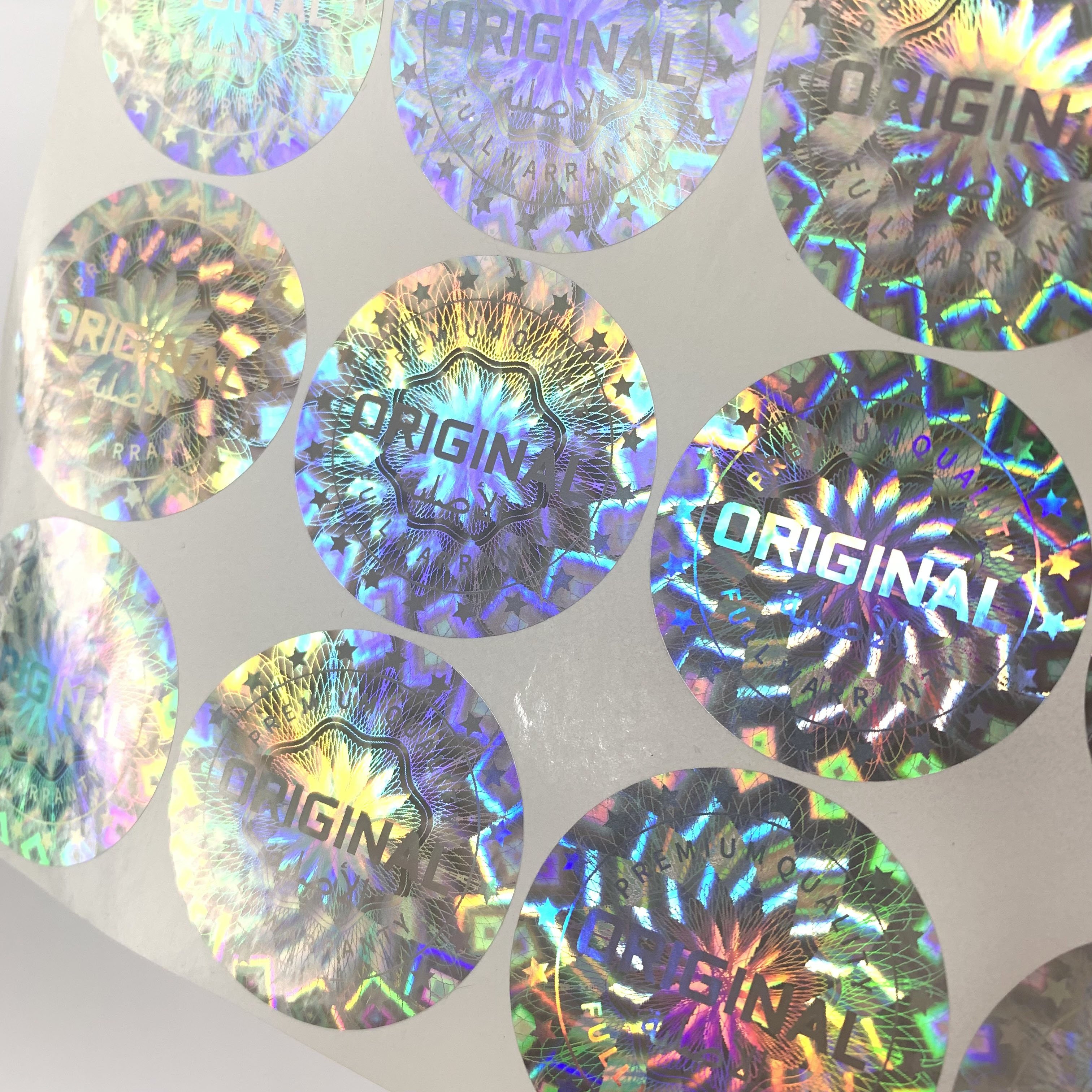3D hologram sticker custom logo, Holographic anti-counterfeiting sticker custom, one time use label stickers