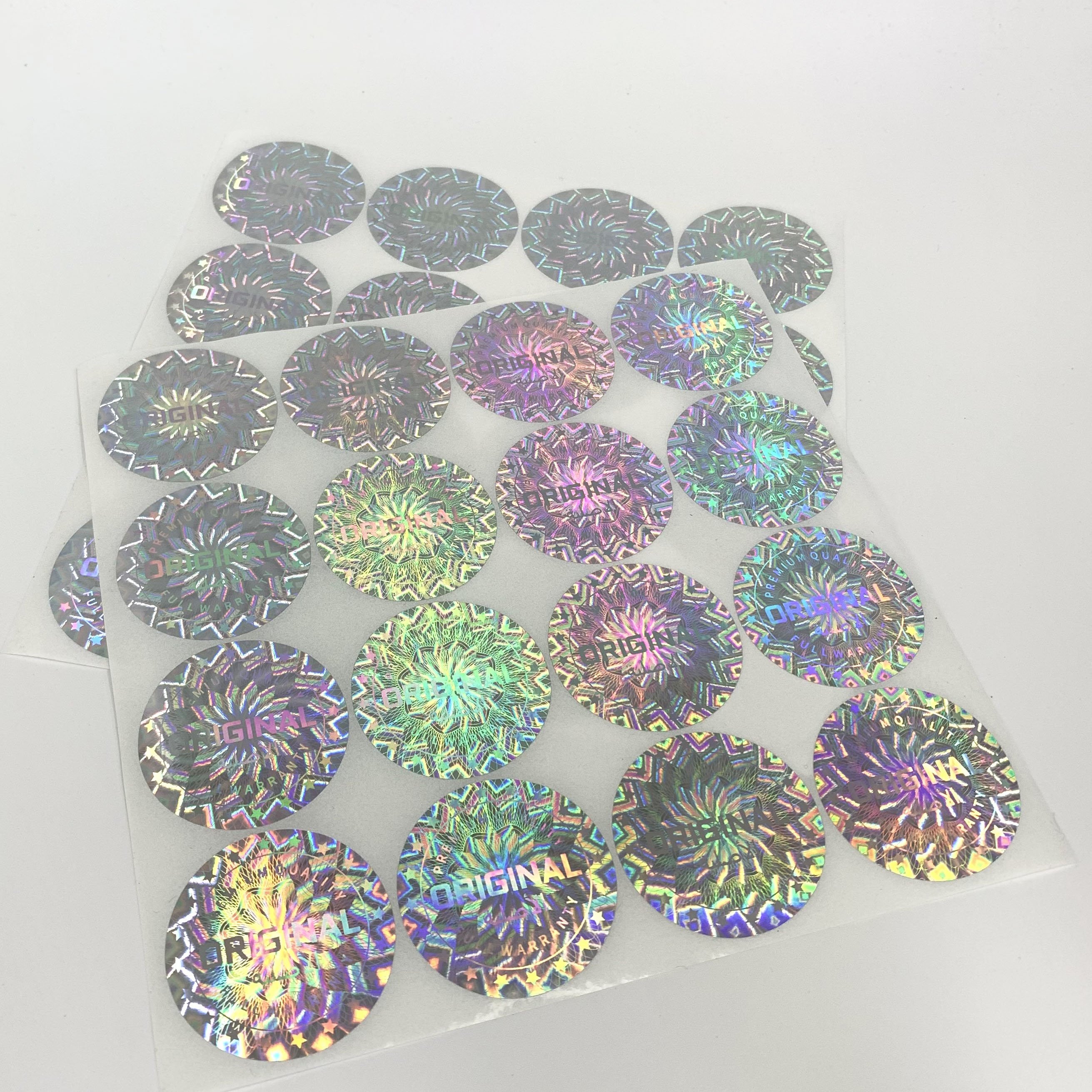 3D hologram sticker custom logo, Holographic anti-counterfeiting sticker custom, one time use label stickers