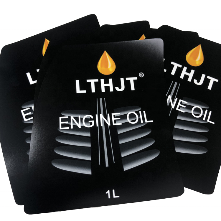 High Quality Waterproof Coated Paper Engine Oil Bottle Labels Sticker Roll Glossy Cosmetic Sticker Label