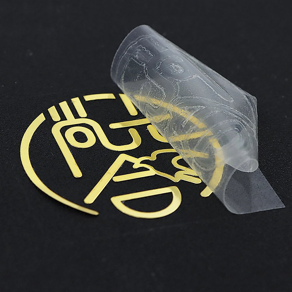 Metal Labels Custom Logo Stickers Waterproof Transparent Transfer Metal Letters Embossed Nickel Decal Label Stickers