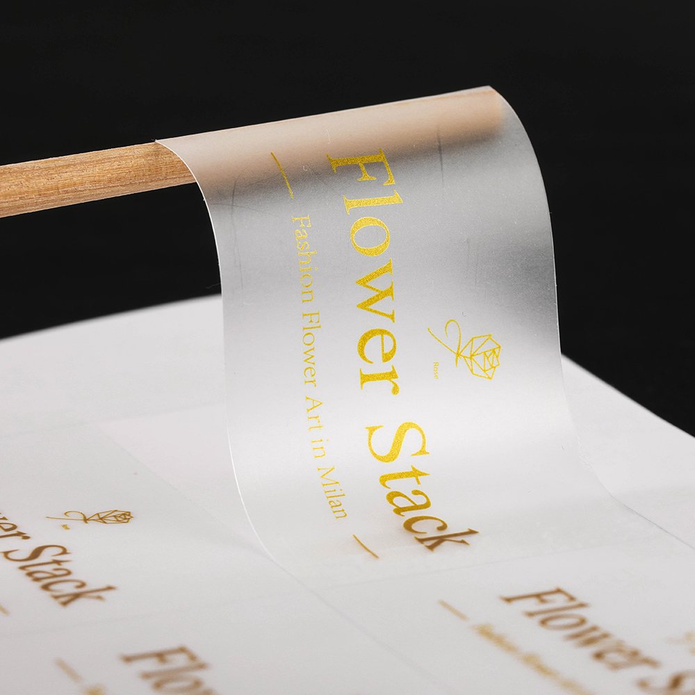 Custom Hot Stamping Adhesive Vinyl Clear Label Waterproof Transparent Label Stickers For Bottles Packaging