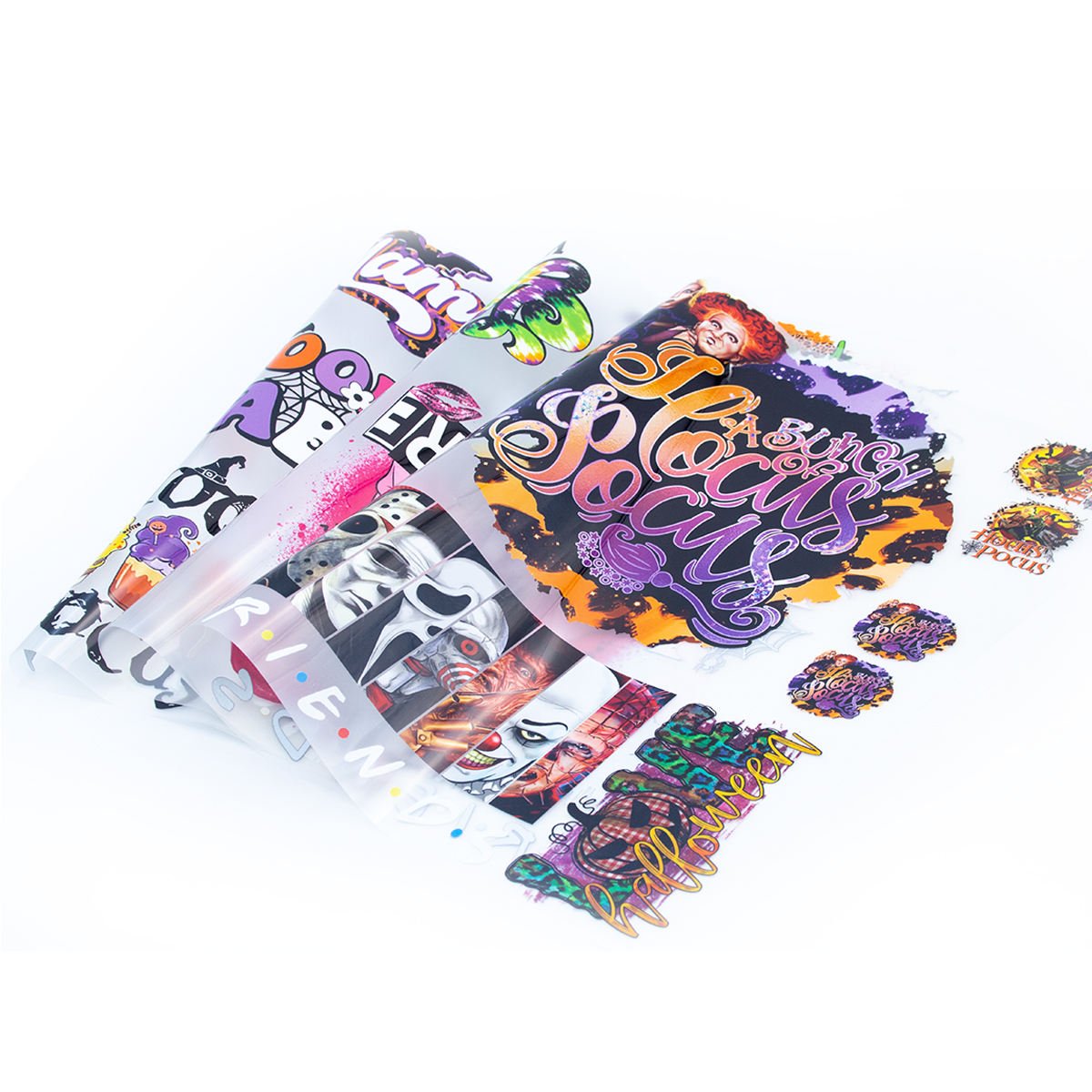 custom plastisol print dtf transfer christmas Halloween design heat transfer sticker screenprint transfers for clothes
