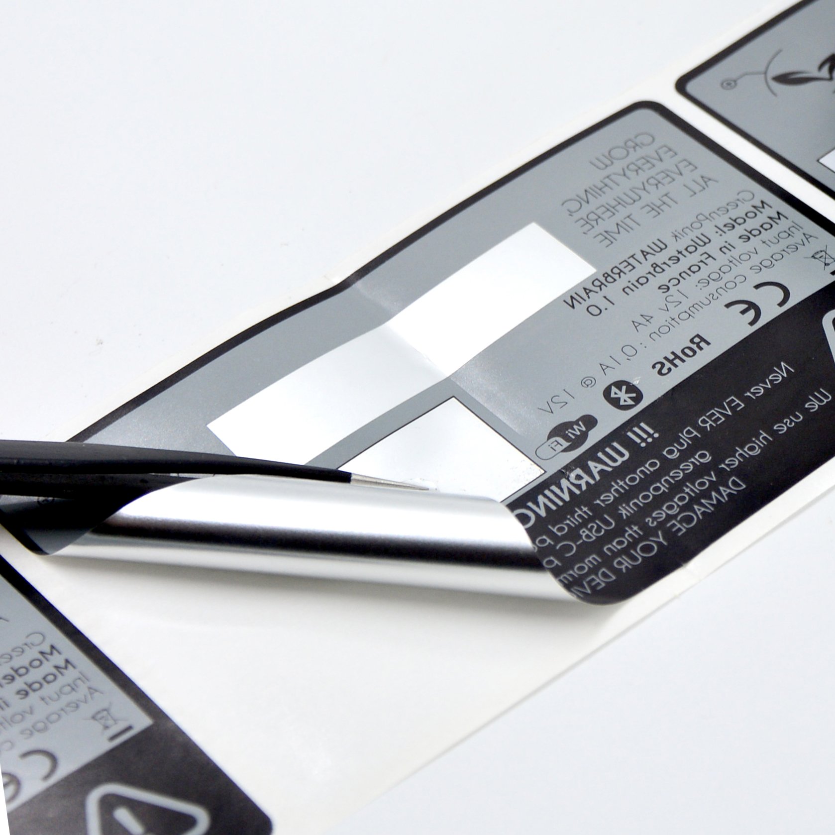 Custom electronic product logo label waterproof strong adhesive printed nameplate label