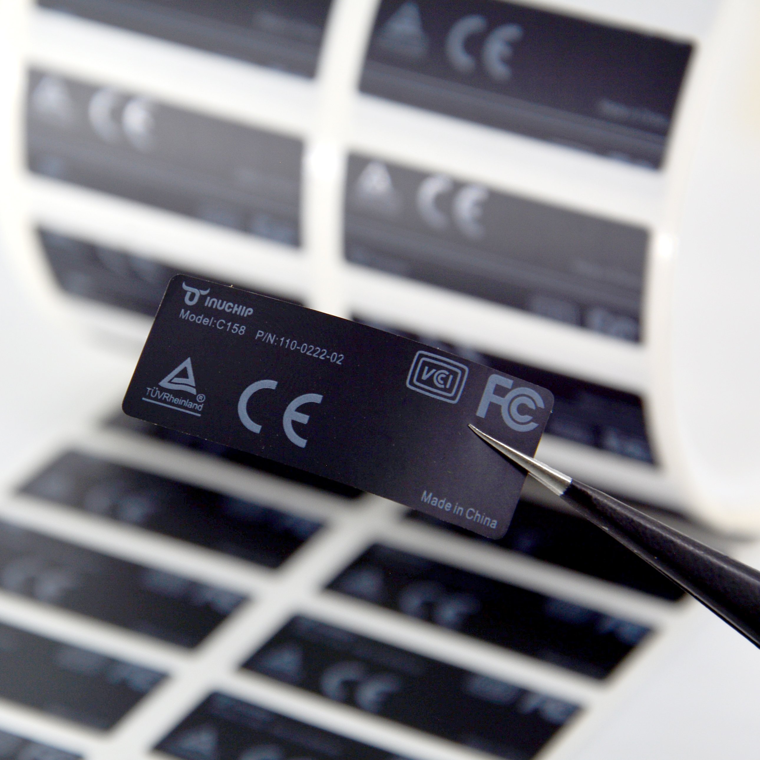 Custom electronic product logo label waterproof strong adhesive printed nameplate label