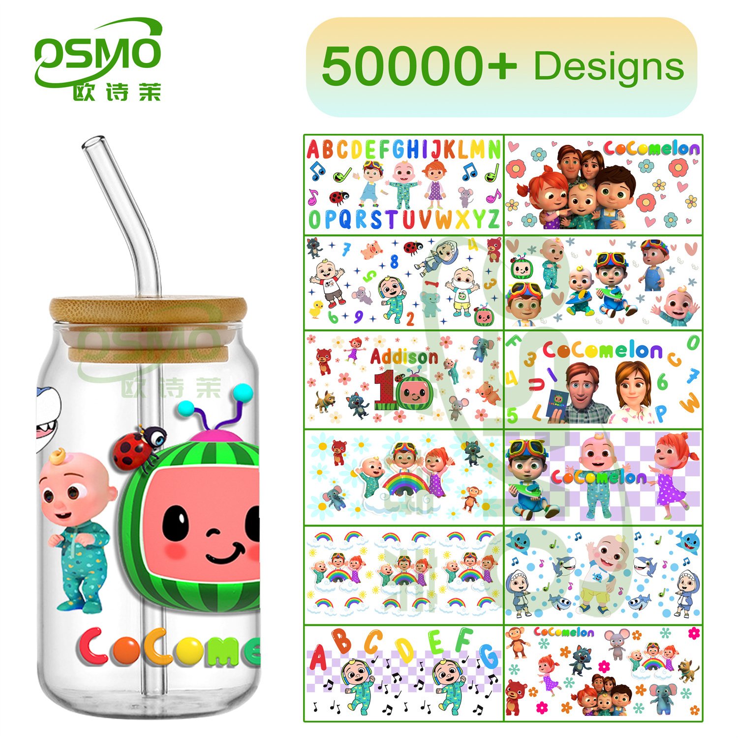 Osmo 16oz Double sided Factoroy Wholesale16oz UV DTF Cup Wrap Girl With Tattoos Stickers Tattoo girls Pattern for Libbey Glass