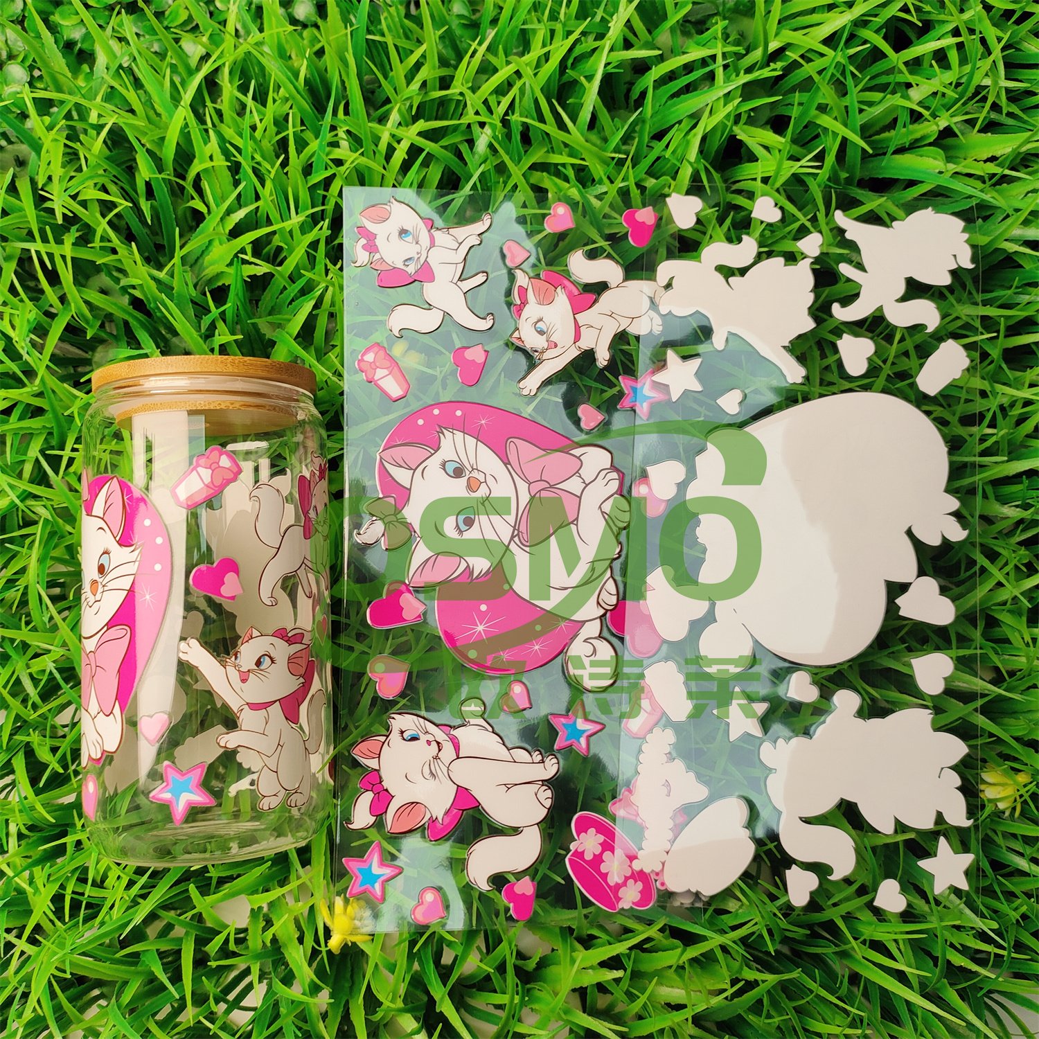 Osmo 16oz Double sided Factoroy Wholesale16oz UV DTF Cup Wrap Girl With Tattoos Stickers Tattoo girls Pattern for Libbey Glass