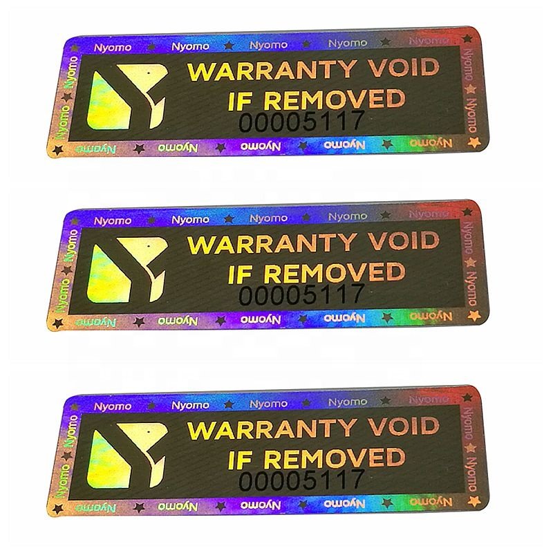 Custom hologram sticker green foil hologram