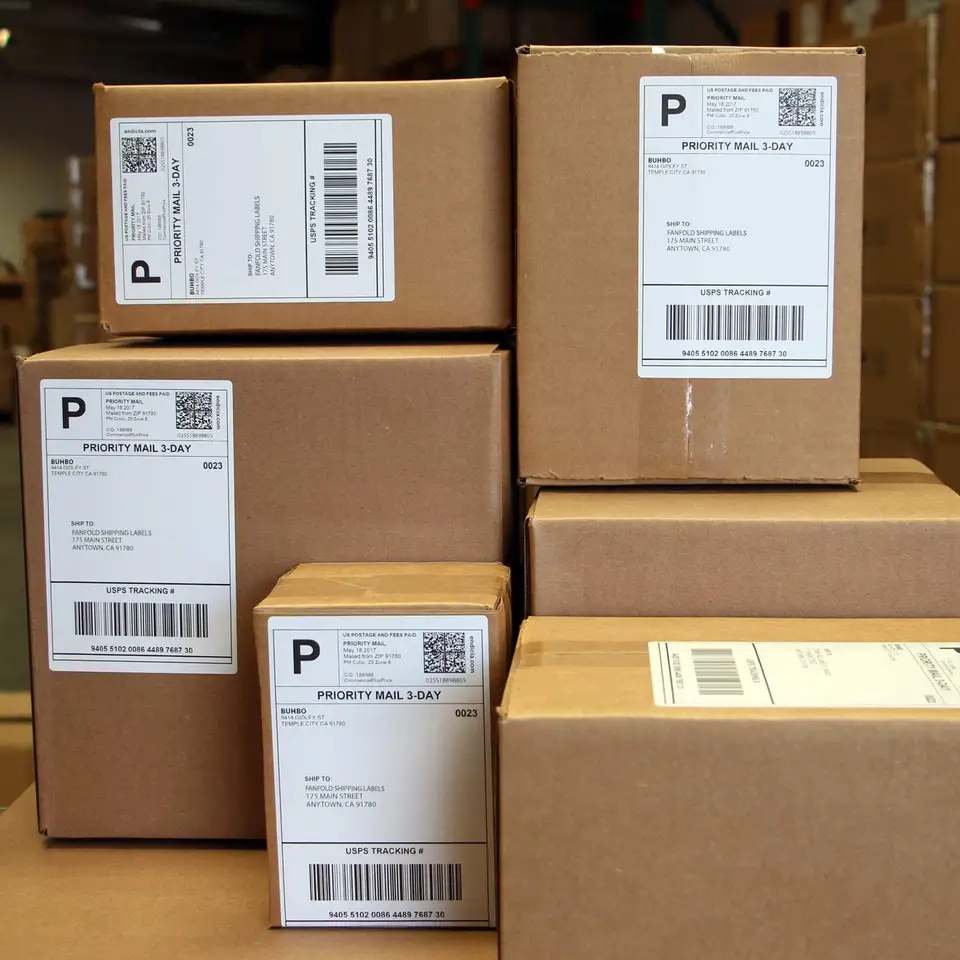 Blank White 4 X 6 Inch Direct Thermal Shipping Paper Label Roll Barcode Sticker 100x150 Thermal Label