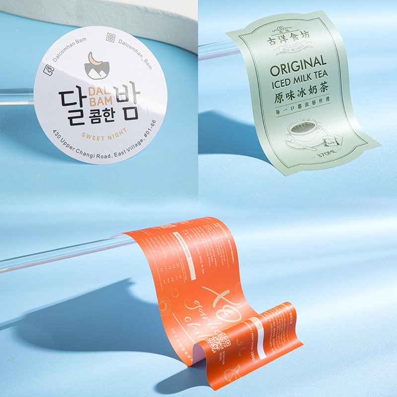 Transparent pvc vinyl self adhesive wholesale cheap self-adhesive sticker disposable waterproof round paper label for packaging