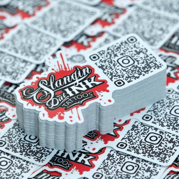 Custom Back Side Design Printed UV Resist Vinyl PVC Self Adhesive Glossy Matte Waterproof Die Cut QR Code Stickers