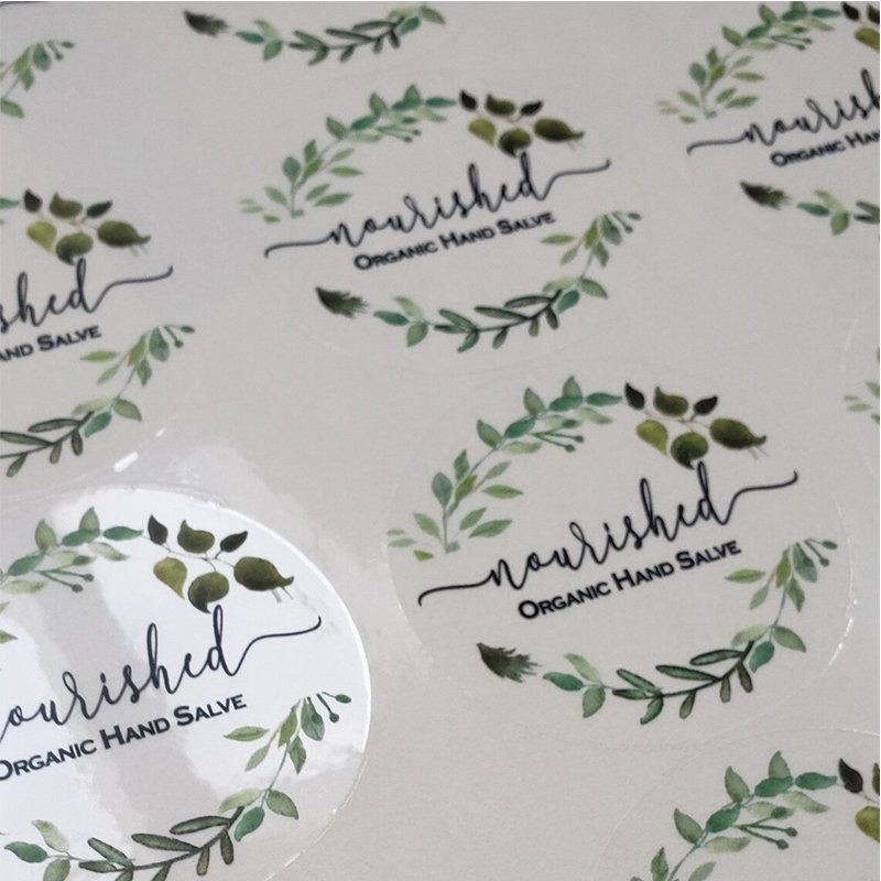 Etiquettes Custom Self Adhesive Customized Printing Transparent Logo Waterproof Clear Gold Foil Cosmetic Jar Round Sticker Label