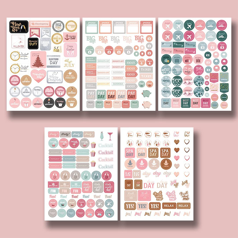 Custom Cartoon Cat Paper Sticker Kawaii Journal Stickers Scrapbooking Daily Planner Stickers