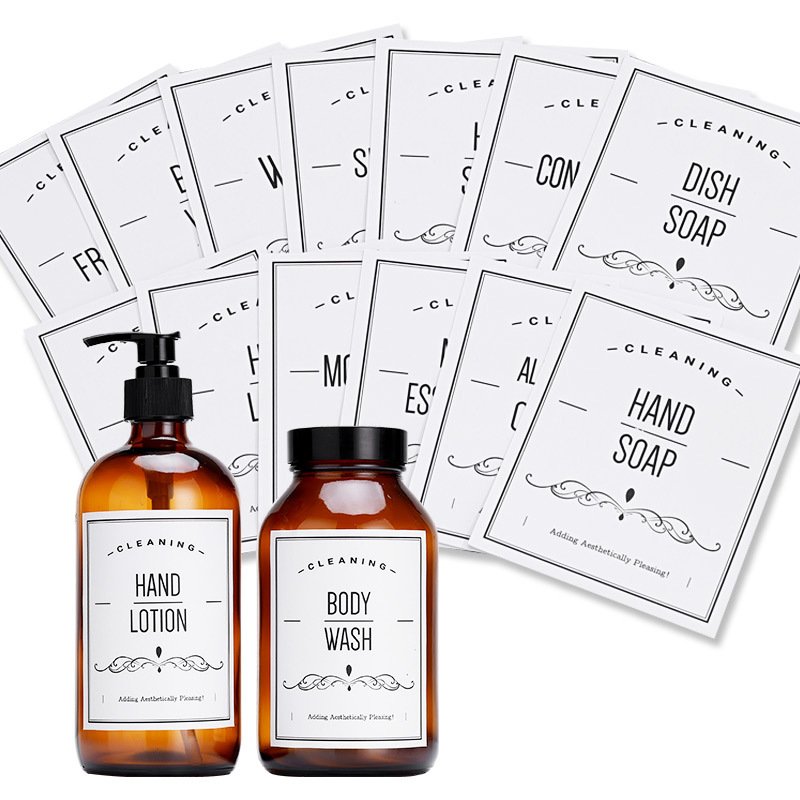 Customized Vinyl Sticker Label Waterproof Adhesive Skincare Lotion Perfume Bottles Packaging Stickers