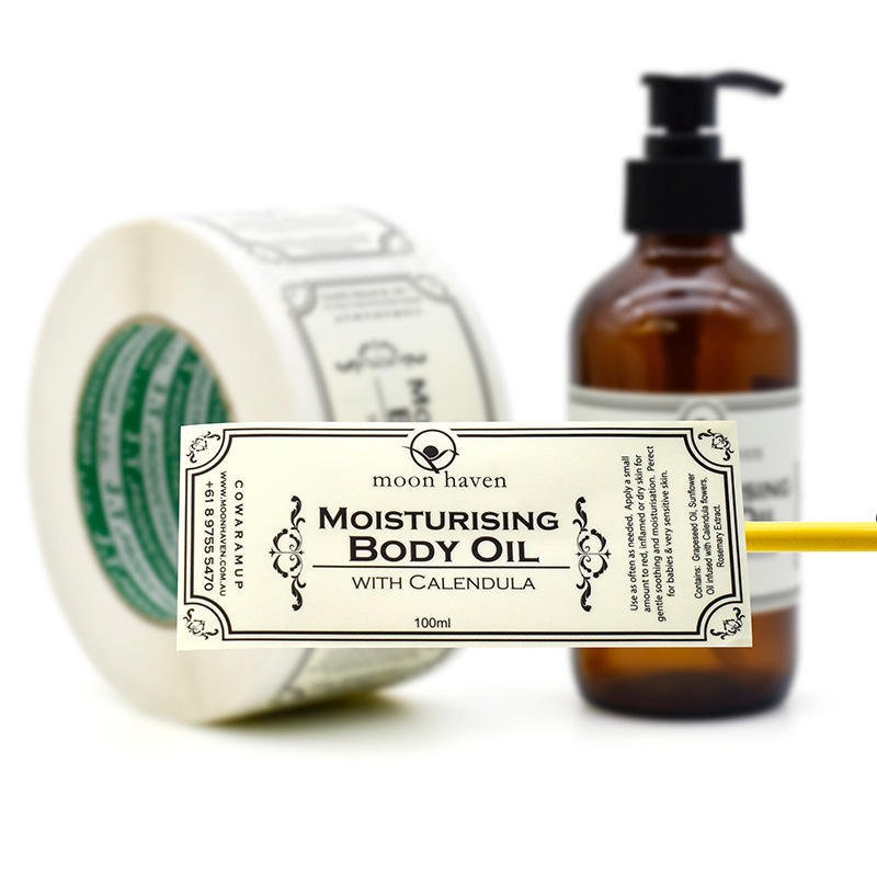 Customized Vinyl Sticker Label Waterproof Adhesive Skincare Lotion Perfume Bottles Packaging Stickers