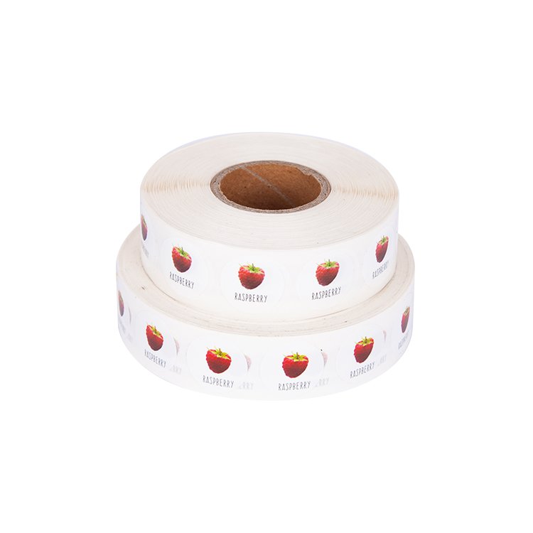 High quality custom made self adhesive thermal transfer paper sticker fruit paper label