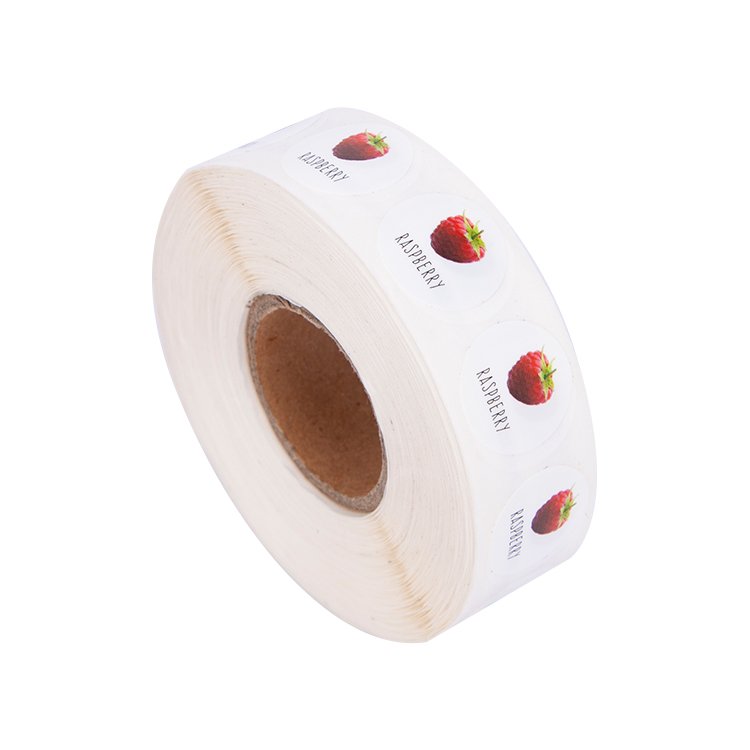 High quality custom made self adhesive thermal transfer paper sticker fruit paper label
