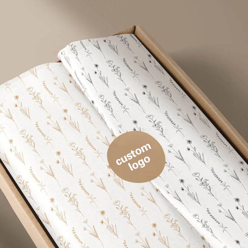 New arrivals clothing shoes branded tissue paper custom printed logo sticker wrapping paper for packaging