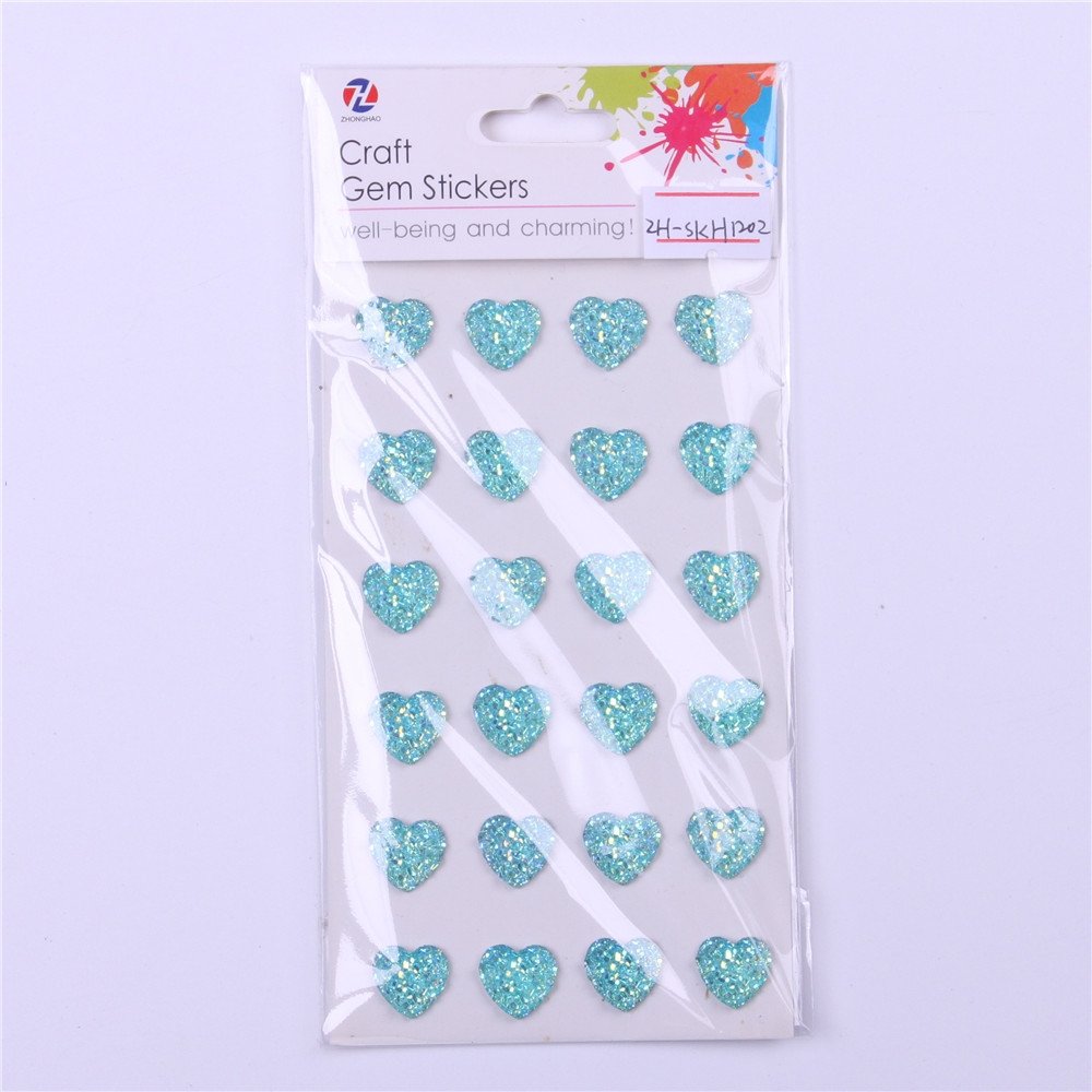 heart shape crystal sticker diamond sticker sheets rhinestone gem sticker