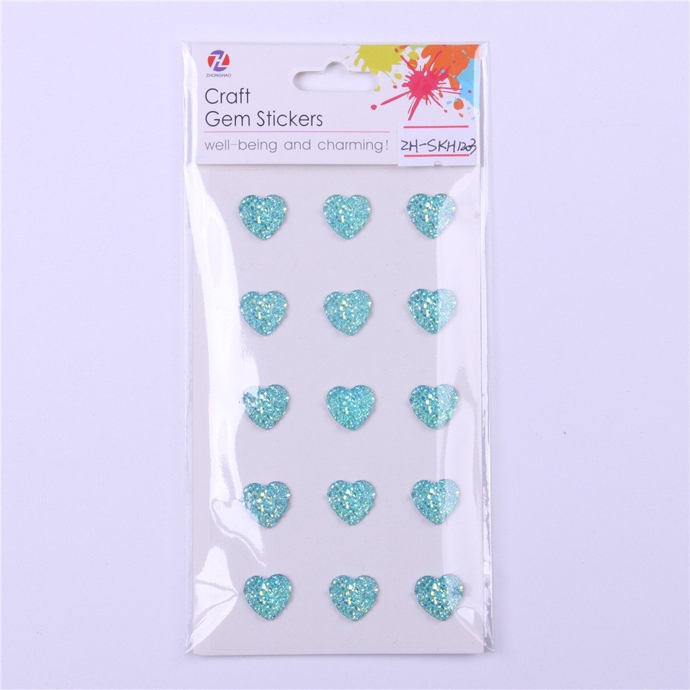 heart shape crystal sticker diamond sticker sheets rhinestone gem sticker