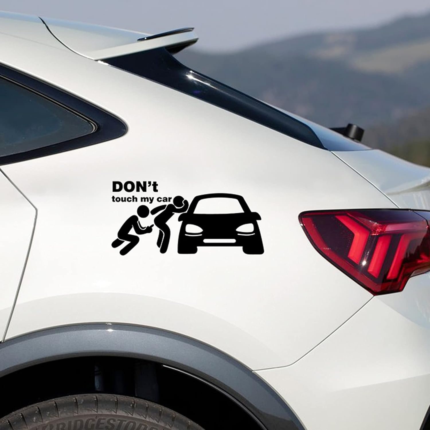Personalized car decals stickers white vinyl custom logo cat cartoon decorative stickers for cars
