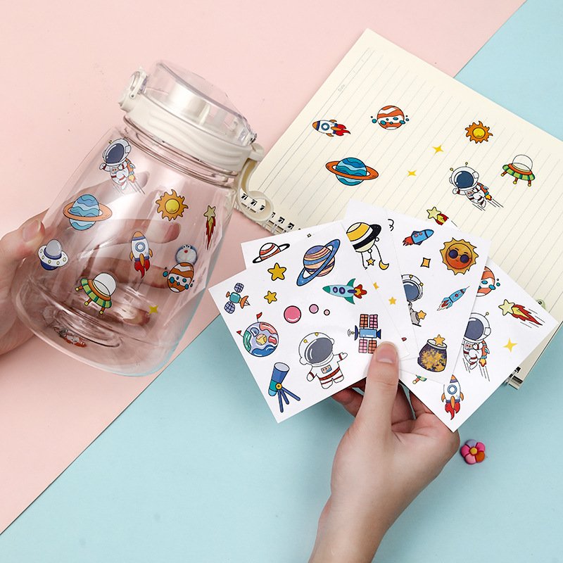 Custom logo waterproof cute sticker uv dtf wraps for drinking water cup glass tumbler